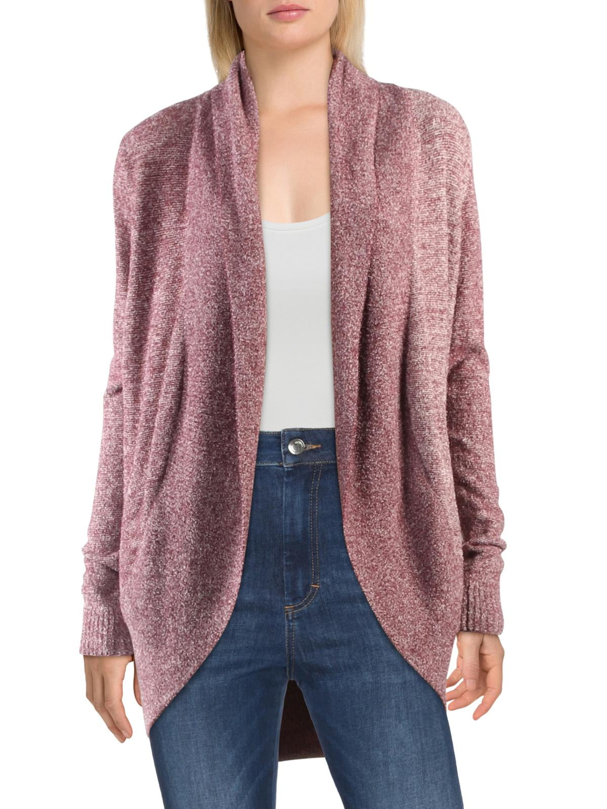 Matty M Womens Knit Marled Cardigan 