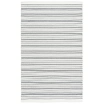 SAFAVIEH Kilim Jay Striped Cotton Area Rug, Ivory/Black, 3' x 5'