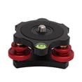 thumbnail image 2 of Triple Wheel Leveler Bubble Level, -64 Leveling Base Corrosion Resistance Multi Directional Aluminum Alloy Anodic Oxidation  For Ball Head For SLR Camera, 2 of 8