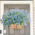 thumbnail image 5 of 6 Bundles Artificial Fake Flowers UV Resistant Plastic Plants Silk Faux Flowers for Outdoor Planters Home Indoor Outside Garden Porch Window DIY Decoration(Blue), 5 of 7