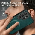 thumbnail image 4 of ELEHOLD PU Leather Case For Samsung Galaxy S23 Ultra Slim Magnetic Shockproof Cover, [MagSafe Compatible], [Lens&Screen Protection], Drop protection Case - Green, 4 of 11