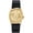 Gold Black, variant on Creative Elegant Unisex Quartz Watch with Soft Leather Strap – Unique Twisted Dial Design Fashion Dress Wristwatch for Men and Women, Stylish Gift for Him or Her