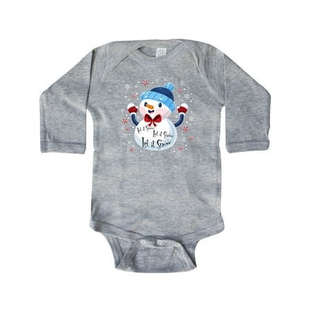 

Inktastic Holiday Snowman Gift Baby Boy or Baby Girl Long Sleeve Bodysuit