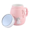 thumbnail image 4 of Taza de cerámica, taza de leche con patrón animal lindo de 500 ml Taza de primera línea, 4 of 8