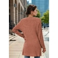 thumbnail image 5 of Women'S 2025 Fall Fashion Cardigan Soft Knit Cardigan for Women Long Sleeve Open Front Coat with Pockets Orange red XL, 5 of 9