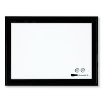 Quartet Home Décor Magnetic Whiteboard, 17" x 23", Ebony Frame, Dry-Erase Board