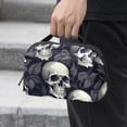 thumbnail image 2 of Skull Digital Bag with Oxford Fabric, Waterproof and Protective, 5.9x9.44x3.14 in, for Hard Drive Bags, Storage Box, Cord Travel Organizer, Cable Organizer Bag, 2 of 6