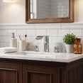 thumbnail image 4 of Wowow 3 Hole 8 in. Widespread Double Handle High Arc Bathroom Faucet with Drain Kit Included and Supply Line in Chrome, 4 of 8