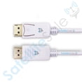thumbnail image 4 of SatelliteSale DisplayPort DP Cable Mâle à Mâle Fil Universel PVC Cordon Blanc 3 Pieds, 4 of 5