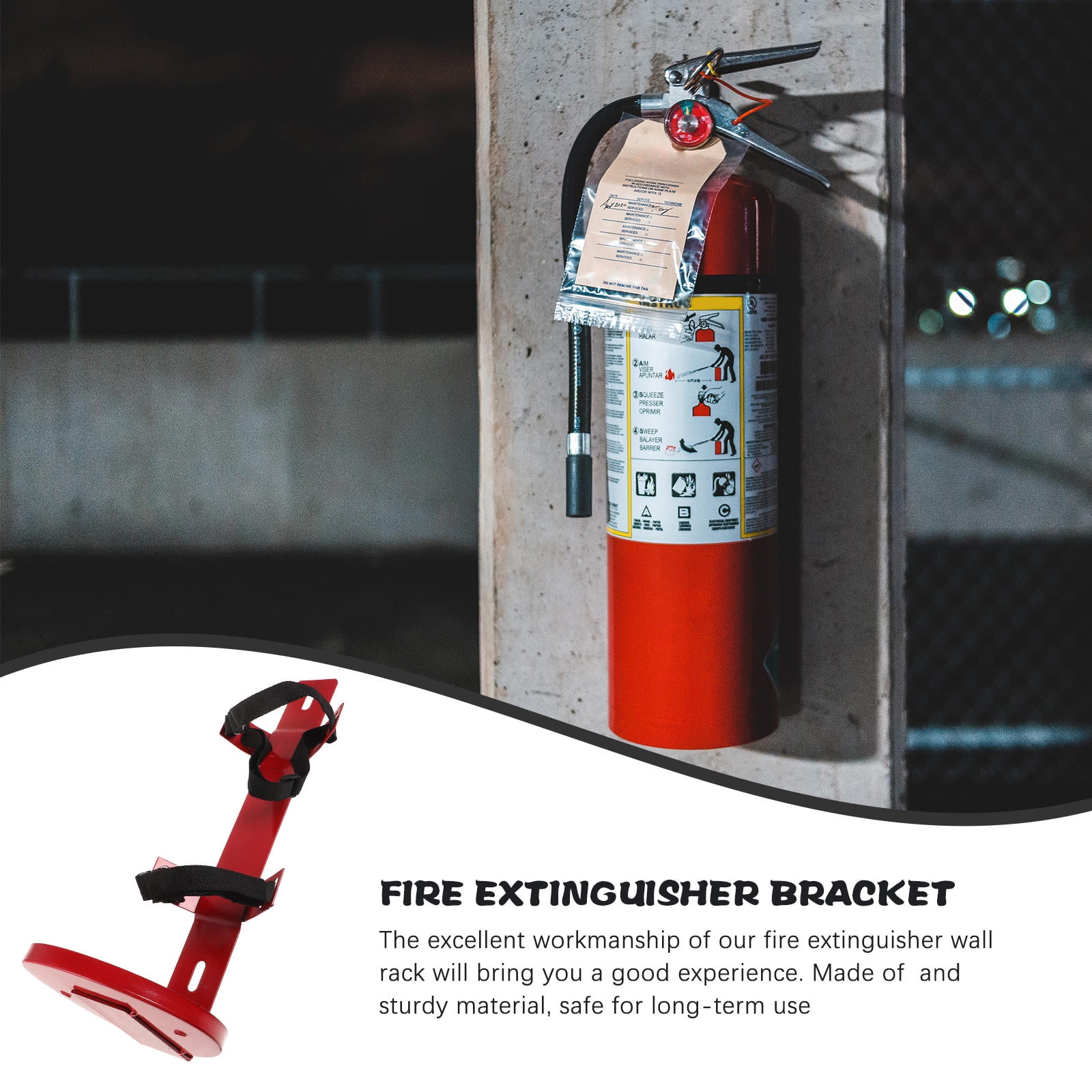 RENACLIPY Renaclipy Heavy Duty Fire Extinguisher Mount for Vehicles Red Secure Fixation Space Saving