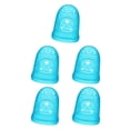 thumbnail image 3 of Sidaley Puntas de los dedos de guitarra de silicona Protectores de dedos antideslizantes Púas protectoras multicolores Instrumentos musicales Azul cielo L 5piezas, 3 of 6