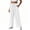 White, variant on Tumotour Linen Pants for Women Plus Size Athletic Workout Running Slacks Drawstring Pocket Wide-Leg Pants Summer Beach Trousers