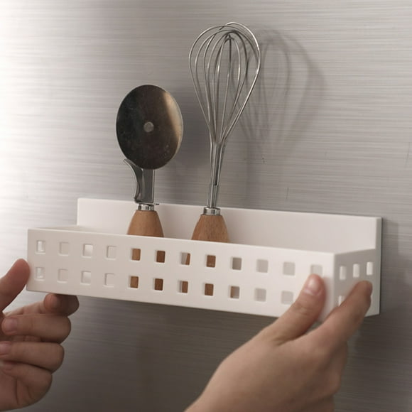 Opolski Kitchen Magnetic Storage Basket Fridge Rack Bathroom Hanging Shelf Organizer