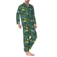 thumbnail image 2 of Sikiie Forest Flora And Fauna Mens Pajama Set, Soft Warm Long Sleeve Sleepwear, Cozy Button-Down Pjs for Men-XX-Large, 2 of 7