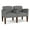 Asteroid, variant on Belmont Lounge Reception Waiting 2 Seat Tandem Seating / Walnut Wood Legs / Blue