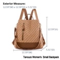 thumbnail image 2 of Women Backpack Purse Waterproof Nylon Anti-theft Rucksack Lightweight Shoulder Bag Beige, 2 of 5