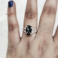 thumbnail image 4 of Natural Black Tourmaline Ring, Rough Tourmaline Ring, October Birthstone, Boho Gypsy Ring, 925 Sterling Silver, Womens Ring, Christmas, Thanksgiving, Handmade, Statement Jewelry, Raw Gemstone Jewelry, 4 of 5