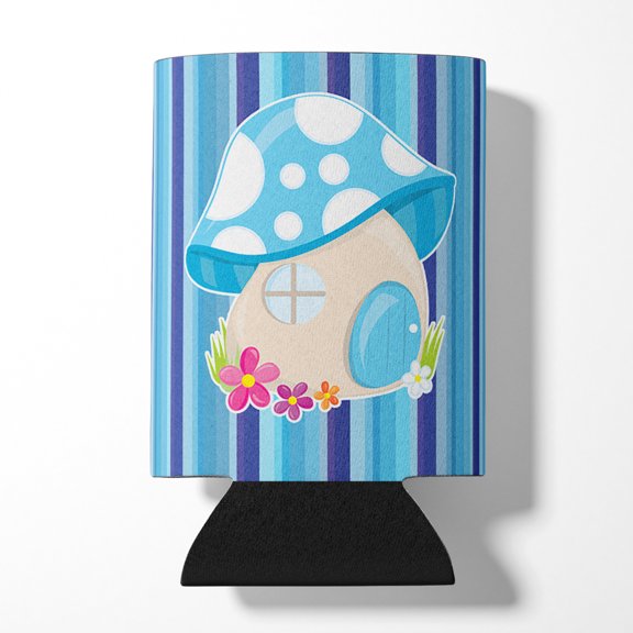 Carolines Treasures BB6911CC Fairy House Blue Stripes Can or Bottle Hugger Can Hugger multicolor