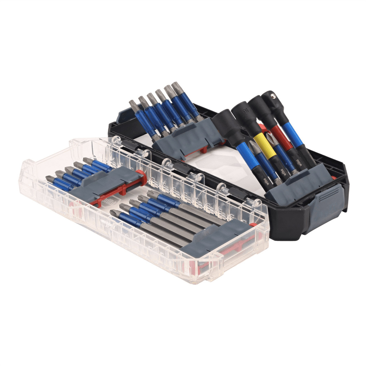 Wiha Tools 24 Piece GoStack TerminatorBlue Impact Bit Set with Nut Setters and Adapter