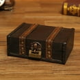thumbnail image 6 of HongHeng Wooden Treasure Chest Storage Box with Lock, Antique Vintage Small Storage Box for Jewelry Organizer, Gift Box and Room Decoration, 6 of 6