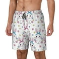 thumbnail image 2 of Daiia Cartoon Cute Rabbit Mens Swim Trunks Swim Shorts Quick Dry Swim Shorts with Mesh Lining Pockets-3X-Large, 2 of 9