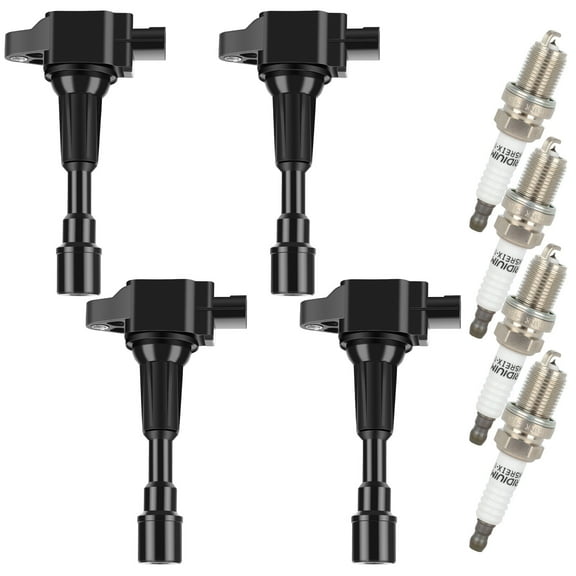 cciyu 4 ignition coils with 4 iridium Spark Plugs for Mazda 2011 2012 2013 2014 2 L4 1.5L C1790 UF-655