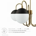 thumbnail image 6 of Stellar 5-Light Chandelier Opal Satin Brass, 6 of 7