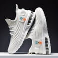 thumbnail image 7 of Men'S Lightweight Breathable Sneakers - All-Season Low-Top Sneakers with Arch Support & Cushioned Arch Strap, White/Black/Orange Accent - Durable Rubber Sole for Running, Gym, Yoga, Casual Wear - Uni, 7 of 7