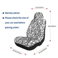 thumbnail image 5 of Honeii Hand Drawn Snake for Car Seat Covers Full Set, Seat Covers for Cars, Car Seat Protector Waterproof, Leather Car Seat Cushion-2 PCS, 5 of 9