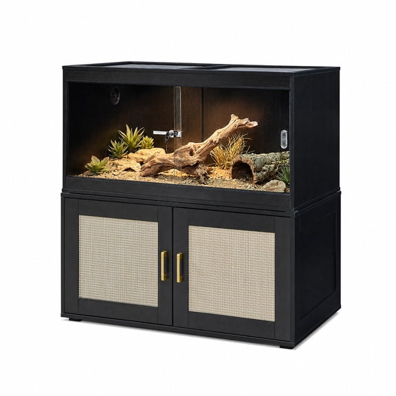 Unipaws Reptile Tank Stand for Unipaws 50 Gallon Reptile Tank, Furniture Style Terrarium Stand with Storage Cabinet