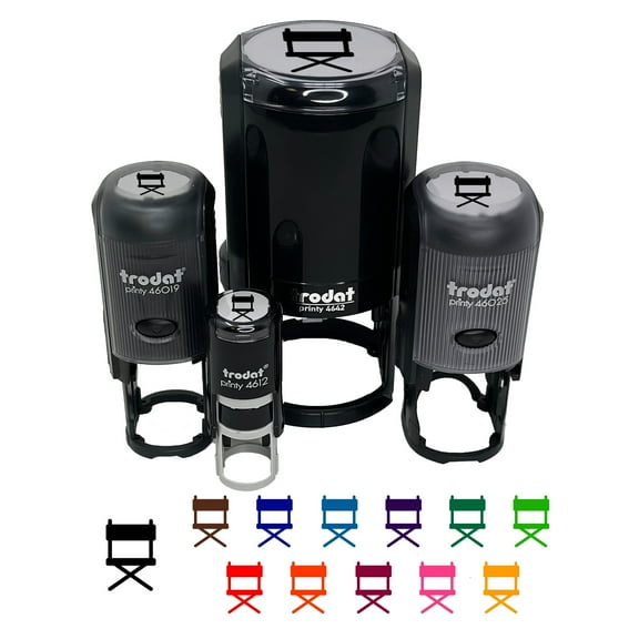 Director Movie Chair Self-Inking Rubber Stamp Ink Stamper - Black Ink - Mini 1/2 Inch
