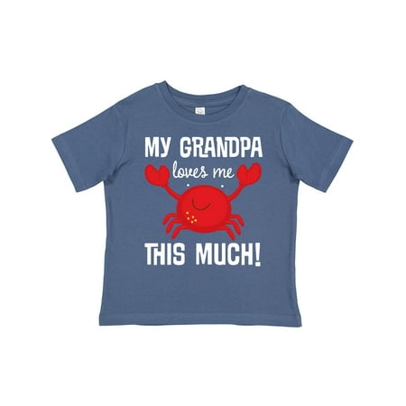 

Inktastic My Grandpa Loves Me Grandson Crab Gift Toddler Boy or Toddler Girl T-Shirt