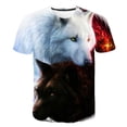 thumbnail image 1 of Nueva camiseta de moda de lobo Animal, camiseta de manga corta con cuello redondo, camiseta de lobo de dibujos animados para bebés, niños, camisetas casuales para niñas, camiseta 9T Gao Jinjia LED, 1 of 2