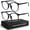 2 Pcs Black, variant on ROCK TAKIN Large Frame Blue Light Blocking Glasses 2-Pack - Trendy Graduated Grey & Black Anti Eye Strain Glasses for Screen Use, Women & Men