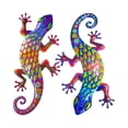 thumbnail image 2 of Easter Gecko Metal Wall Sculptures, 2 Pack Colorful Decorative Hangings, Living Room Bedroom Patio Wall Accents, 2 of 7