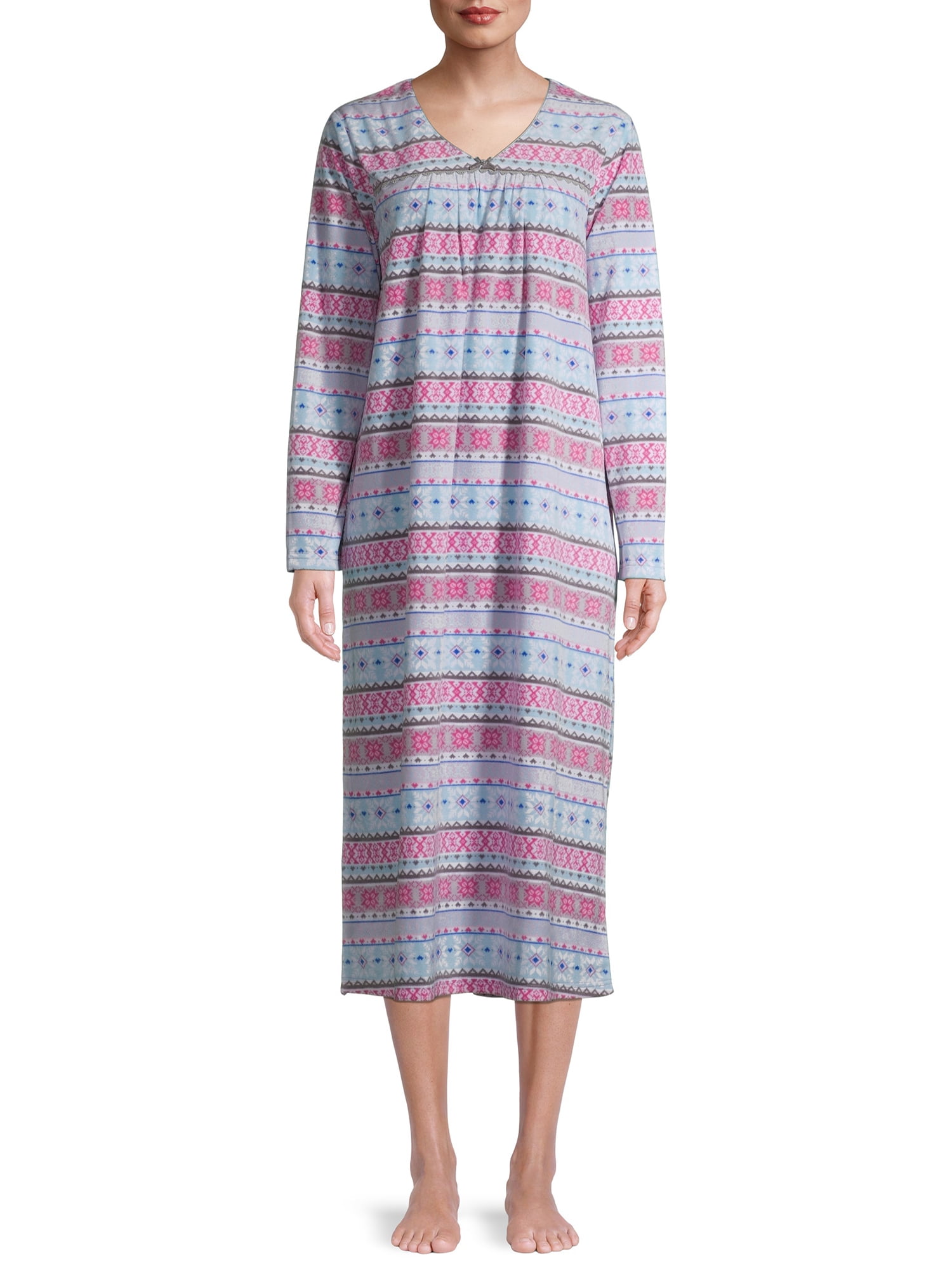 Hanes Women's Cozy Fleece Nightgown with Long Sleeves