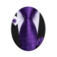 thumbnail image 1 of Juego de corbatas Barry.Wang Silk de 150 cm, color morado, 1 of 6