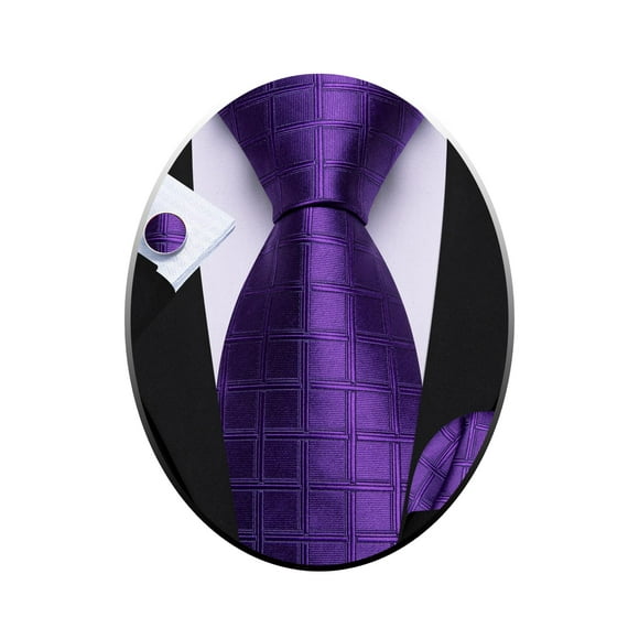 Juego de corbatas Barry.Wang Silk de 150 cm, color morado