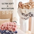 thumbnail image 6 of Cozy Faux Fur Throw Blanket for Couch-Warm Fuzzy Throw Blanket, Soft Plush Thick Bubble Blankets for Bedroom and Living Room, Furry Luxury Blanket, 50 x 60,Tie-Dye Grey, 6 of 7