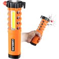 thumbnail image 1 of W829 Emergency Car Flashlight with Seatbelt Cutter and Window Breaker, LED Work Light & Flash Beacon, Life-Saving Car Escape Tool for Roadside Safety (Orange), 1 of 1