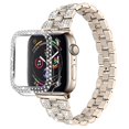 thumbnail image 3 of For Apple Watch Series 3/2/1 42mm Rhinestone Decor Watchband Strap + PC Protective Watch Case, 3 of 5