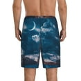 thumbnail image 3 of Kdxio Eiffel Tower at Night Print Mens Sleep Shorts Bottoms Soft Comfy Pajama Wear Pants with Drawstring Pockets, 3 of 7