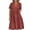 Coffee, variant on Summer Dresses for Women 2025 Casual Beach Vacation Clothes T-Shirt Dress Short Sleeve V Neck Tiered Flowy A-Line Midi Dresses Brown 3XL