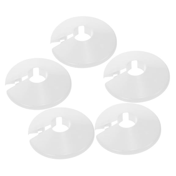 Raindrops 5Pcs Split Pipe Flange White PVC for Pipe Protection Aesthetic Enhancement Bathroom Around Water Heaters