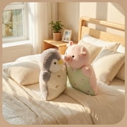 Cute Cartoon Hug Stuffed Animal Doll - Cozy Throw Pillow Gentle Lovely Sleeping Appease Animal Doll