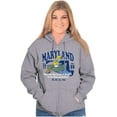 thumbnail image 4 of Maryland MD Fishing Chesapeake Smurfs Zip Up Hoodie Men's Women's Brisco Brands S, 4 of 6