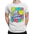 thumbnail image 2 of Rome Italy Vibrant Colosseum Art Men's T-shirt, 2 of 3