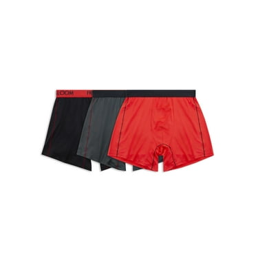 Fruit of the Loom Men's 360 Stretch Cooling Channels Loose Fit Boxer Briefs, 3-Pack