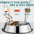 thumbnail image 3 of TETOU 3Pcs 7oz Stainless Steel Non-Skid Pet Bowl, 6.1" Whisker Fatigue Relief Small Cat Wet Food Bowl, Pet Feeding Bowl for Kitten Puppy Small Dog(with non-slip base), 3 of 7