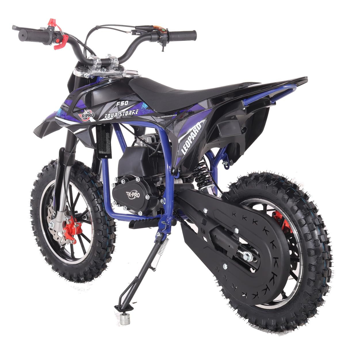 X-Pro Leopard 40 Mini Gas Dirt Bike, Gas Power 4 Stroke Dirt Bike! 40CC Pit Bike, Pull Start, 10" Wheels!